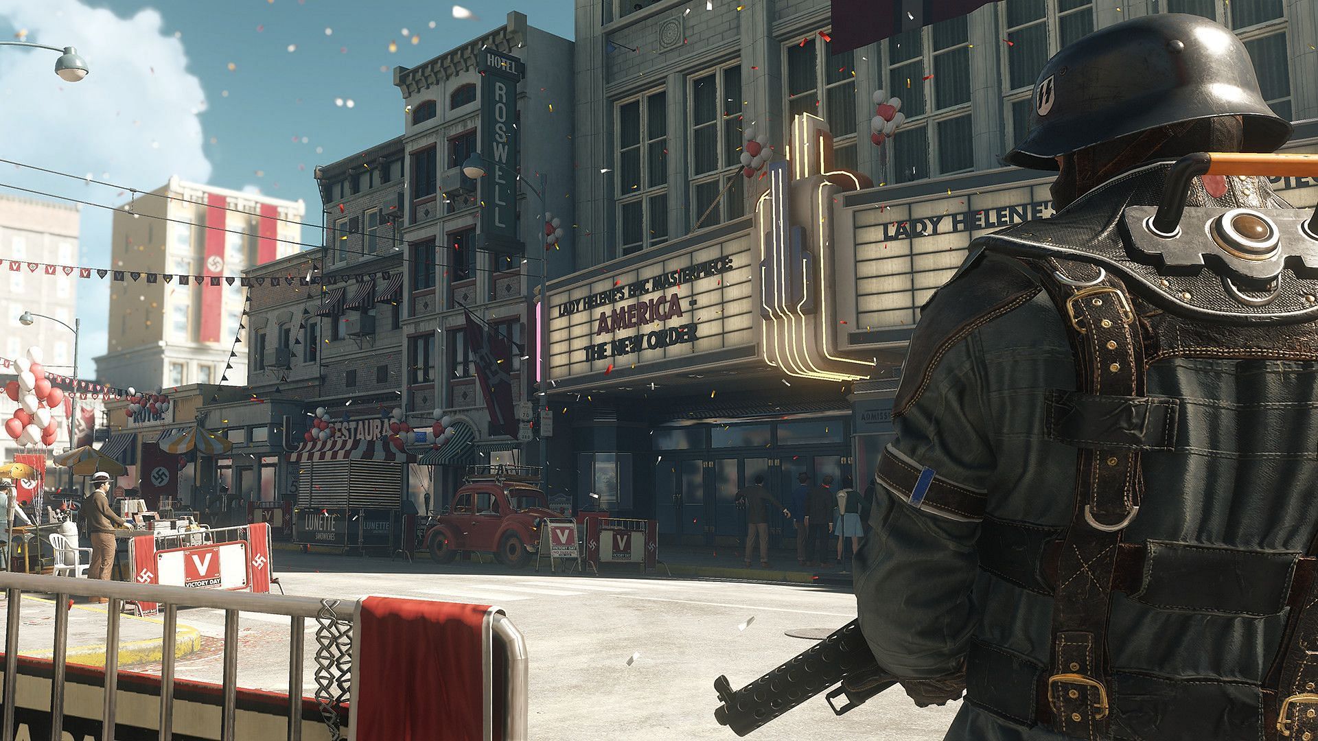 Wolfenstein II: The New Colossus is fun to play (Image via Bethesda Softworks)